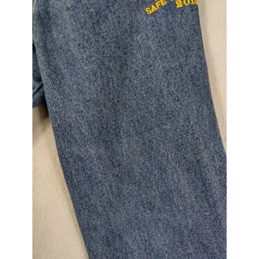 Denim Trucker Jacket Womens Medium Blue‎ Button Front Workwear Port Authority